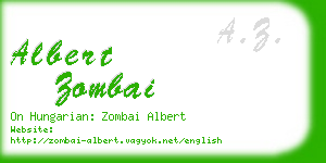 albert zombai business card